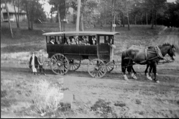 Horse and buggy school transportation